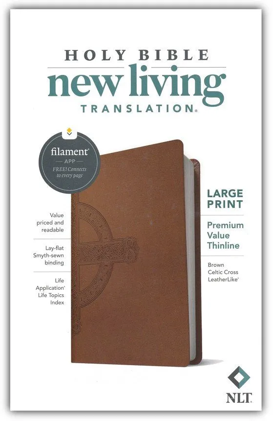 NLT Large-Print Premium Value Thinline Bible, Filament Enabled Edition