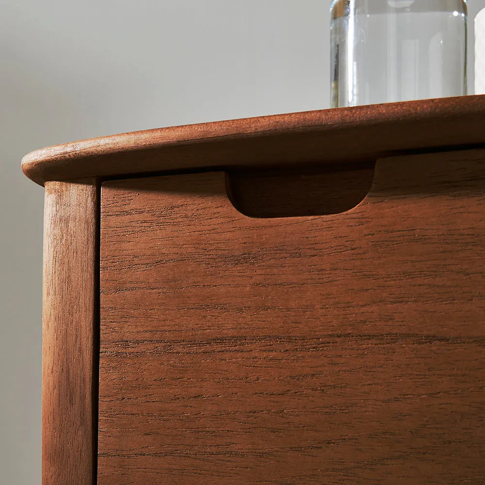 Norway Narrow Walnut Bedside Table