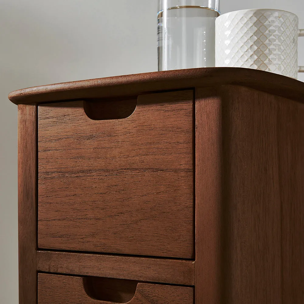 Norway Narrow Walnut Bedside Table