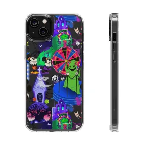 Oogie Boogie Bash Clear Phone Case! Disney Inspired Hand drawn Unique Disneyland Magic Kingdom Gift Halloween Party