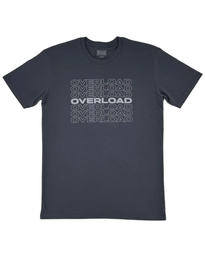 Overload Repeater Tee - Blue Grey