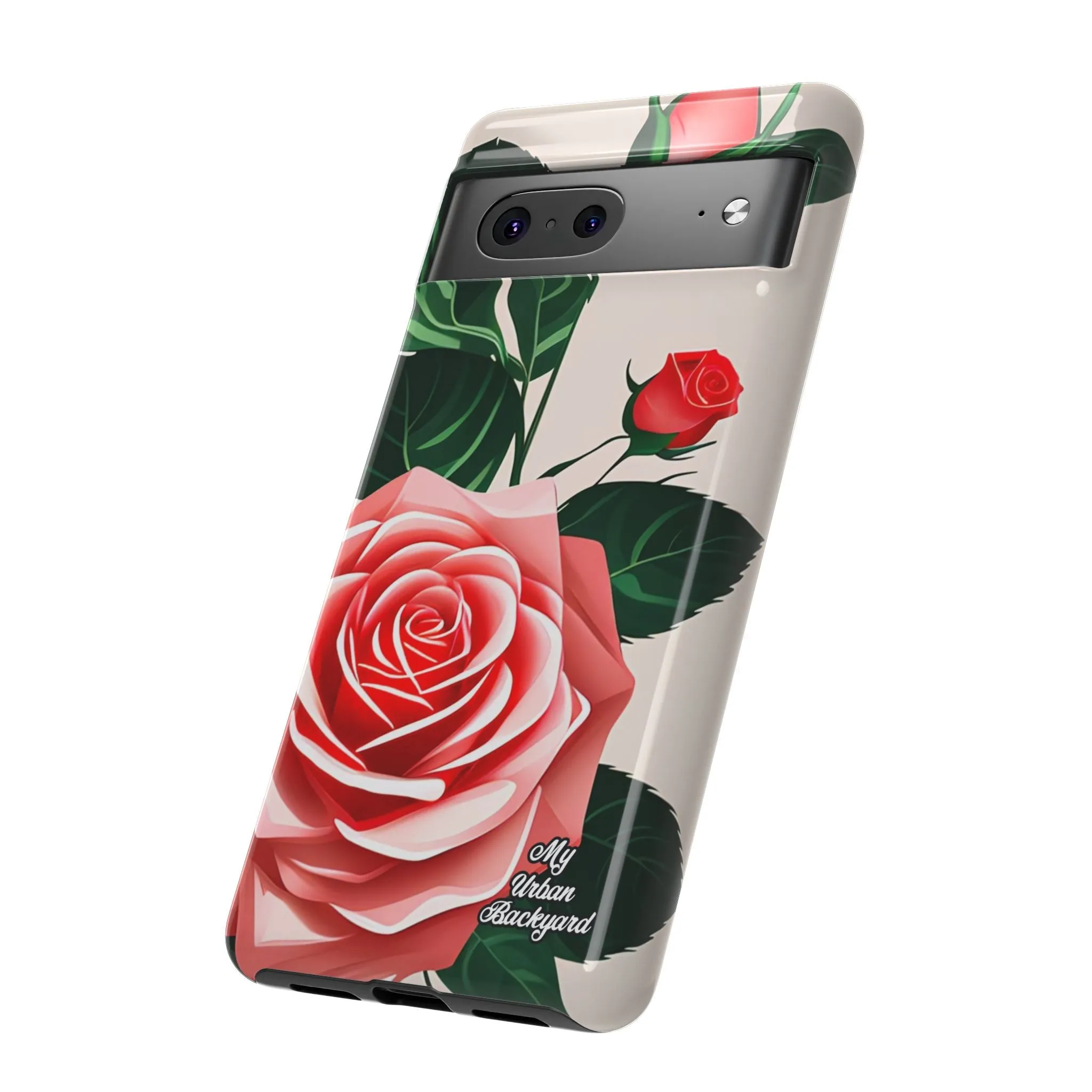 Pink Rose Flowers, Cell Phone Case - Apple, Samsung or Google Pixel