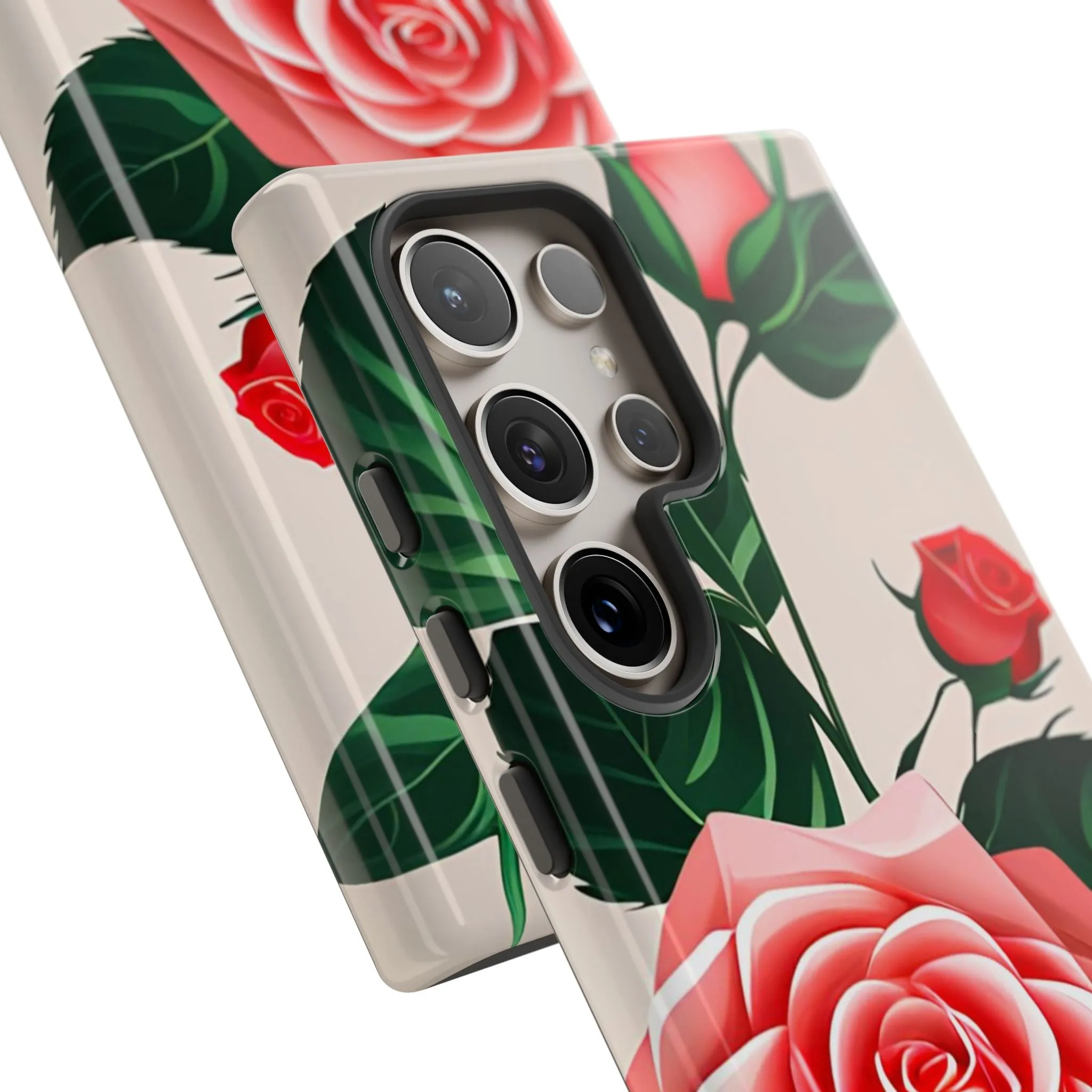 Pink Rose Flowers, Cell Phone Case - Apple, Samsung or Google Pixel