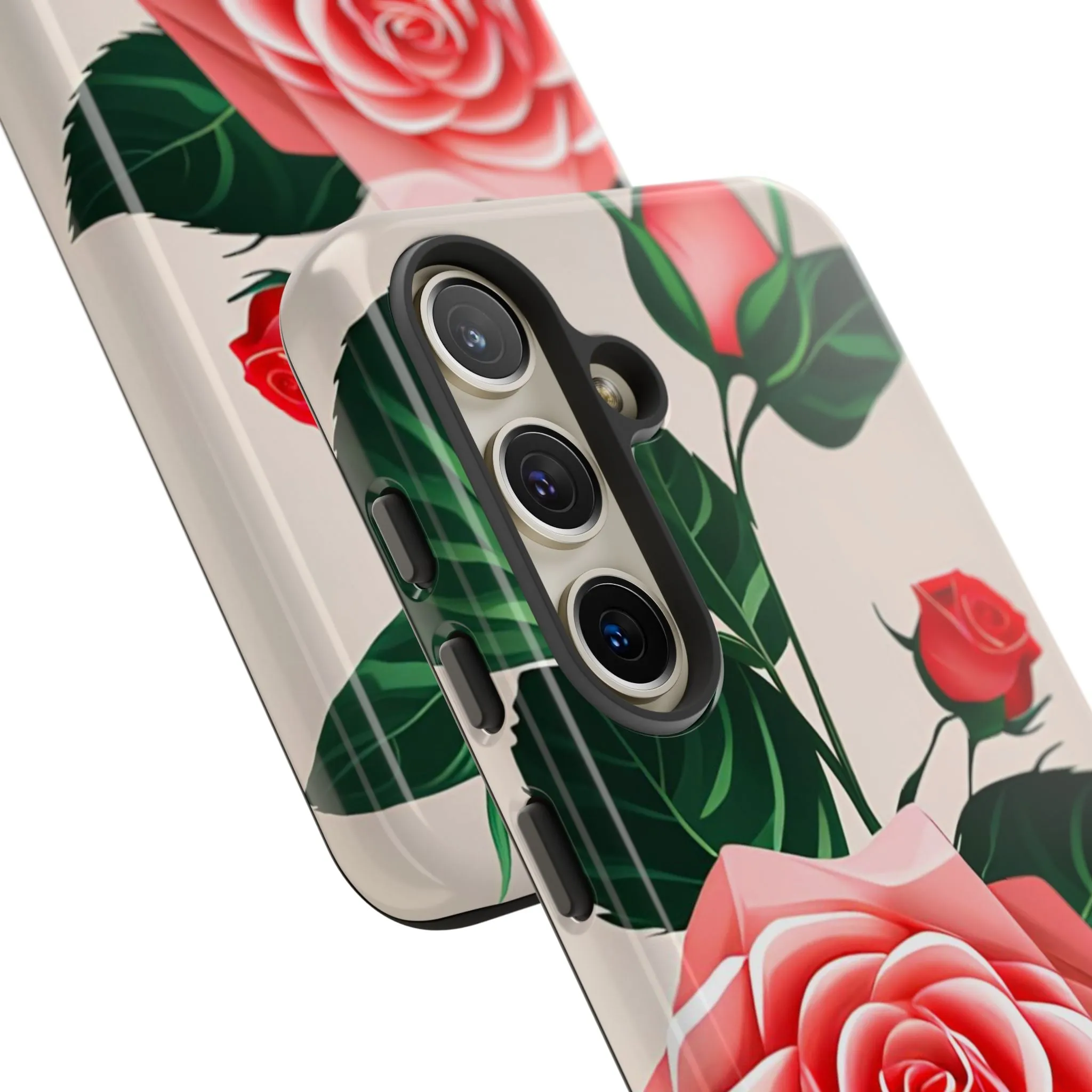 Pink Rose Flowers, Cell Phone Case - Apple, Samsung or Google Pixel