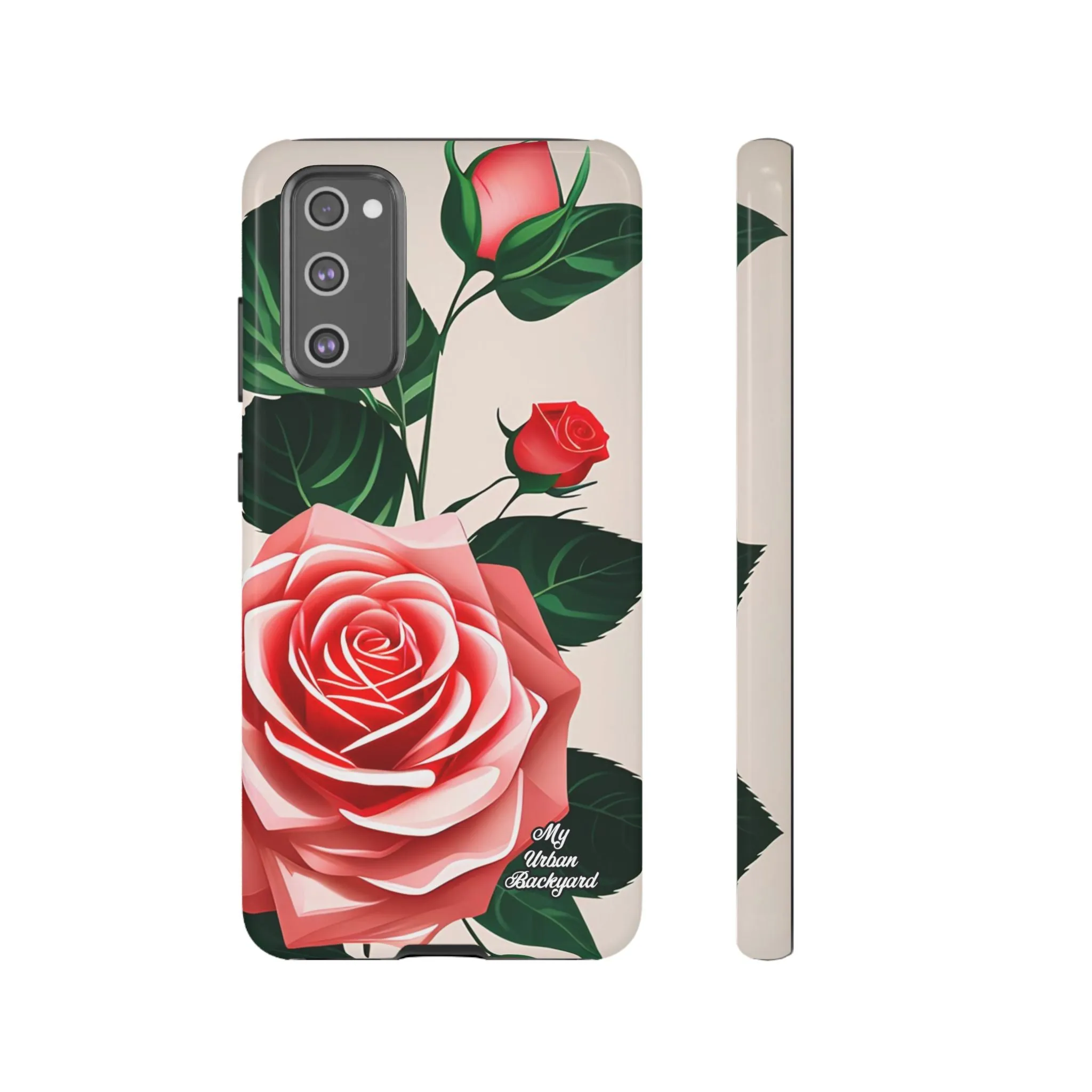 Pink Rose Flowers, Cell Phone Case - Apple, Samsung or Google Pixel