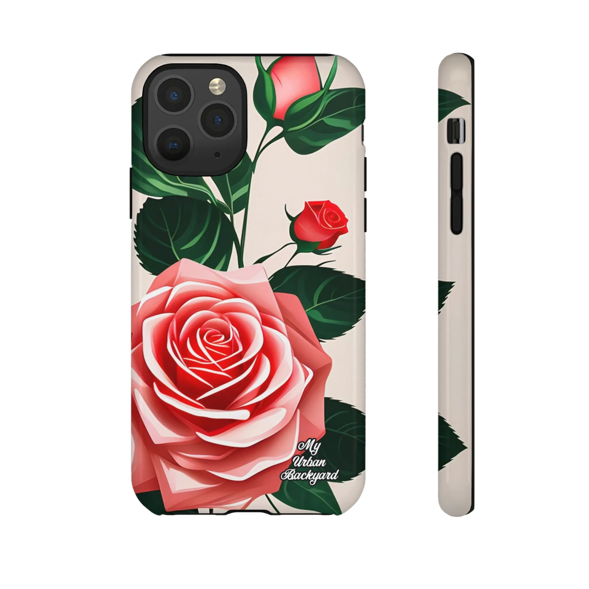 Pink Rose Flowers, Cell Phone Case - Apple, Samsung or Google Pixel