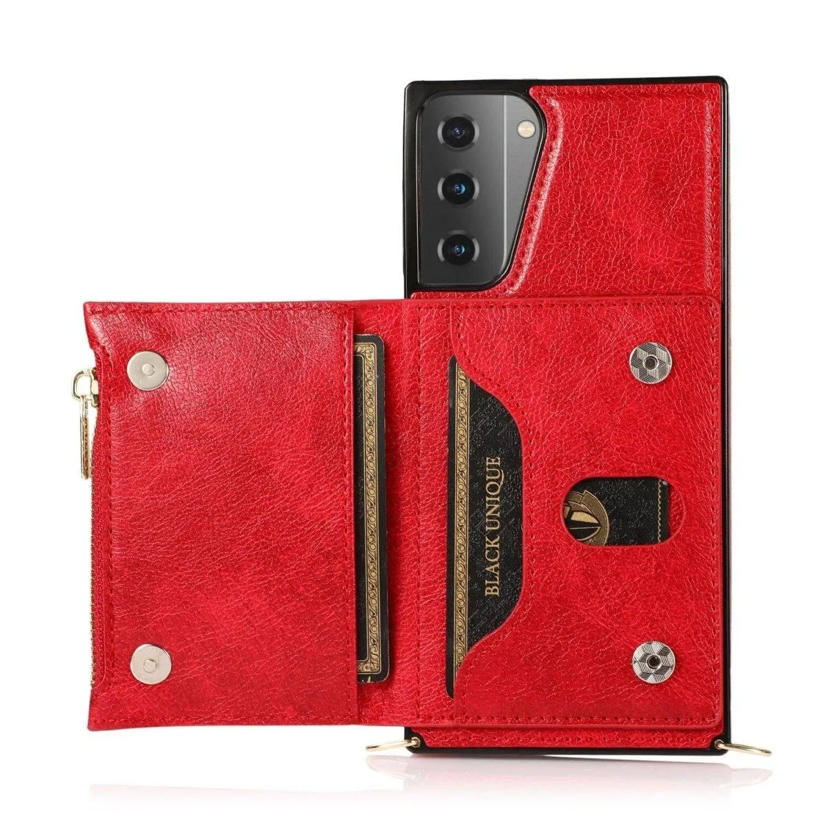 Puella Leather Galaxy Note Zipper Wallet Case with Card Holder