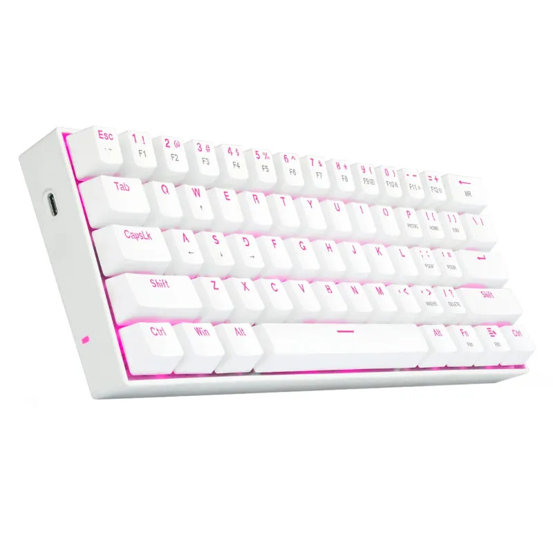 Redragon Dragonborn Wired Mechanical Keyboard Red Led
67Key Design - White