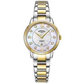 Rotary Cambridge Diamond Set Ladies Tow-Tone Watch LB05426/07/D