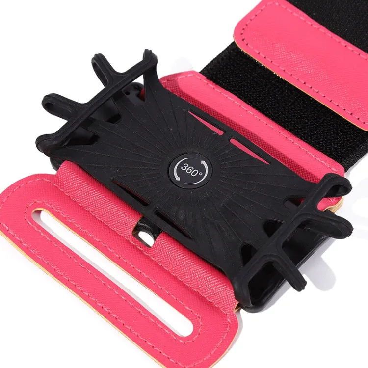 Rotatable Sports Cell Phone Bag Outdoor Portable Cell Phone Armband For 4.5-7inch Phones (Red)