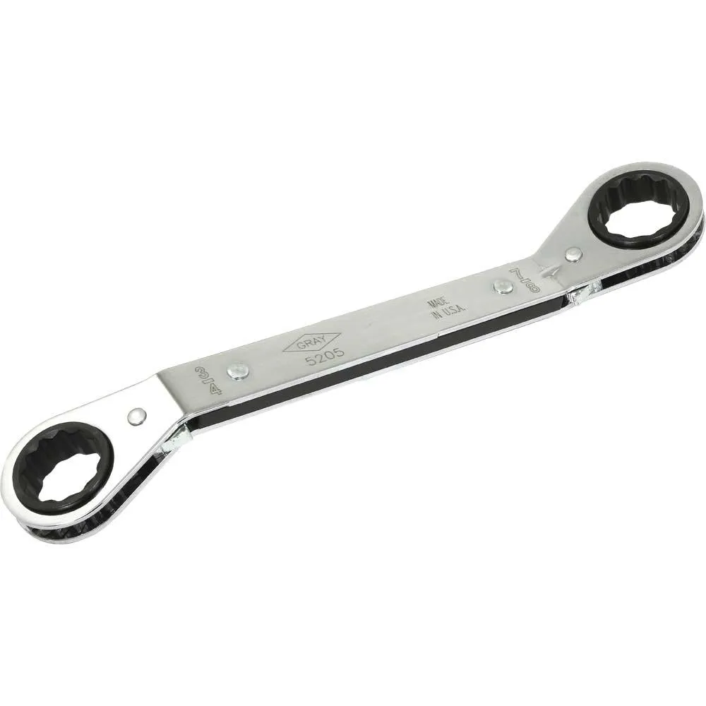 SAE 25° Offset Ratcheting Box End Wrenches - 12 Point