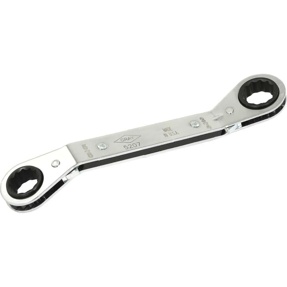 SAE 25° Offset Ratcheting Box End Wrenches - 12 Point