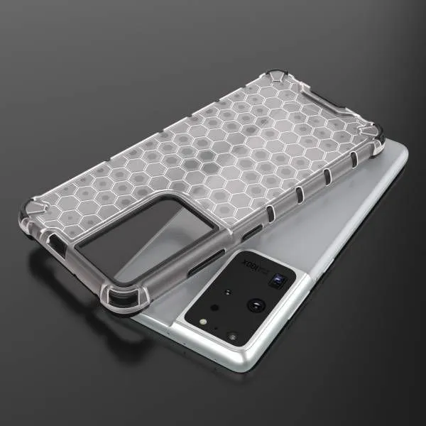 Samsung S21, S21 , S21 Ultra Honeycomb Defensive Case - Translucent