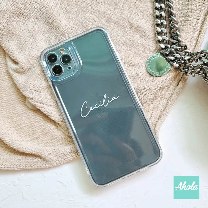 【Script】Soft TPU transparent phone case 名字高保護透明電話軟殼