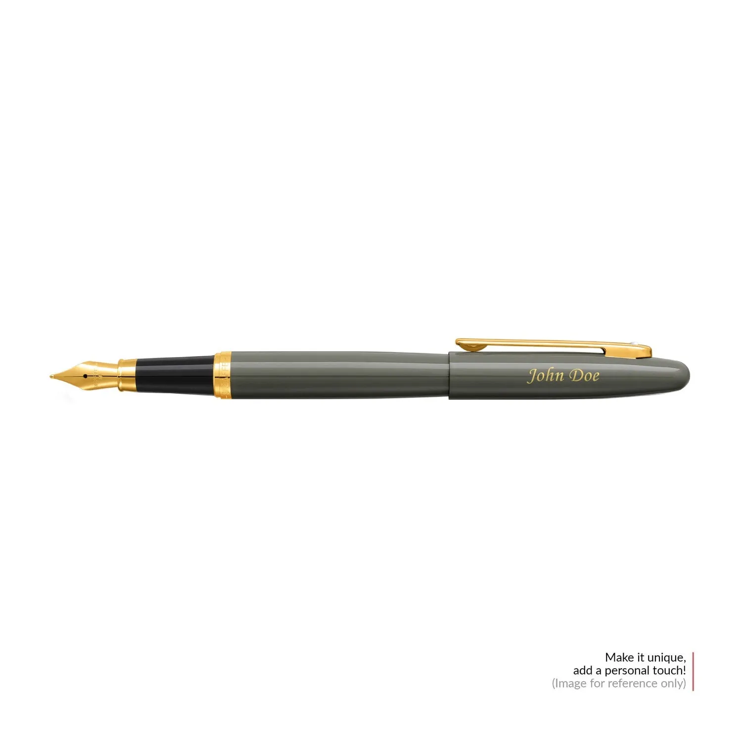 Sheaffer® VFM 9427 Glossy Light Gray Ballpoint Pen With PVD Gold-Tone Trim