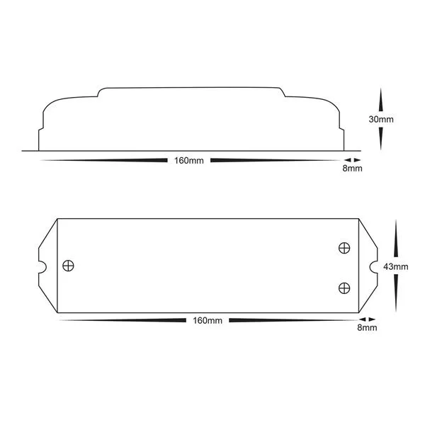 Single Channel LED Strip Repeater in White Havit Lighting - HV9104-LT-3010-12A