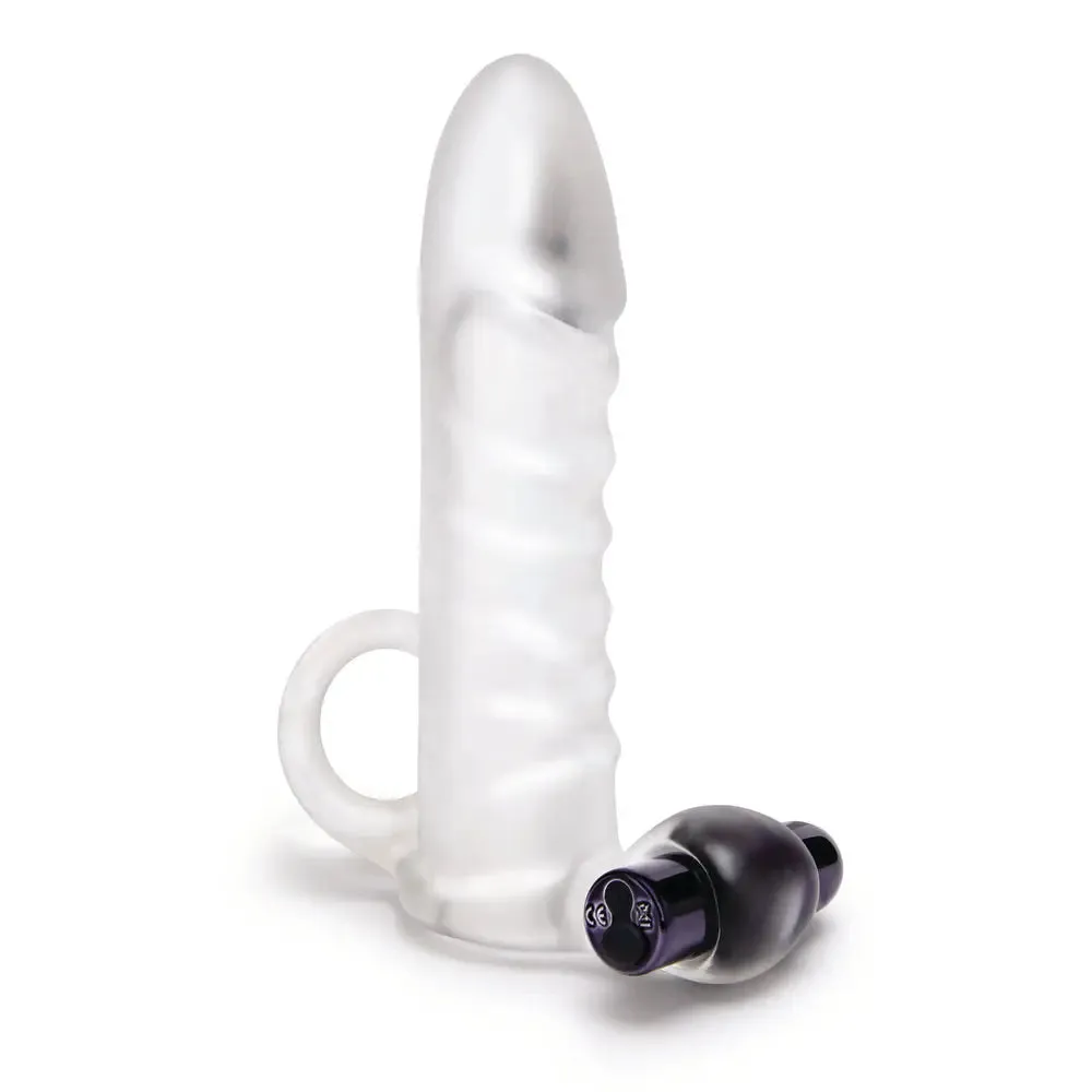 Size Up Clear Penis Vibrating 2 Inch Extender