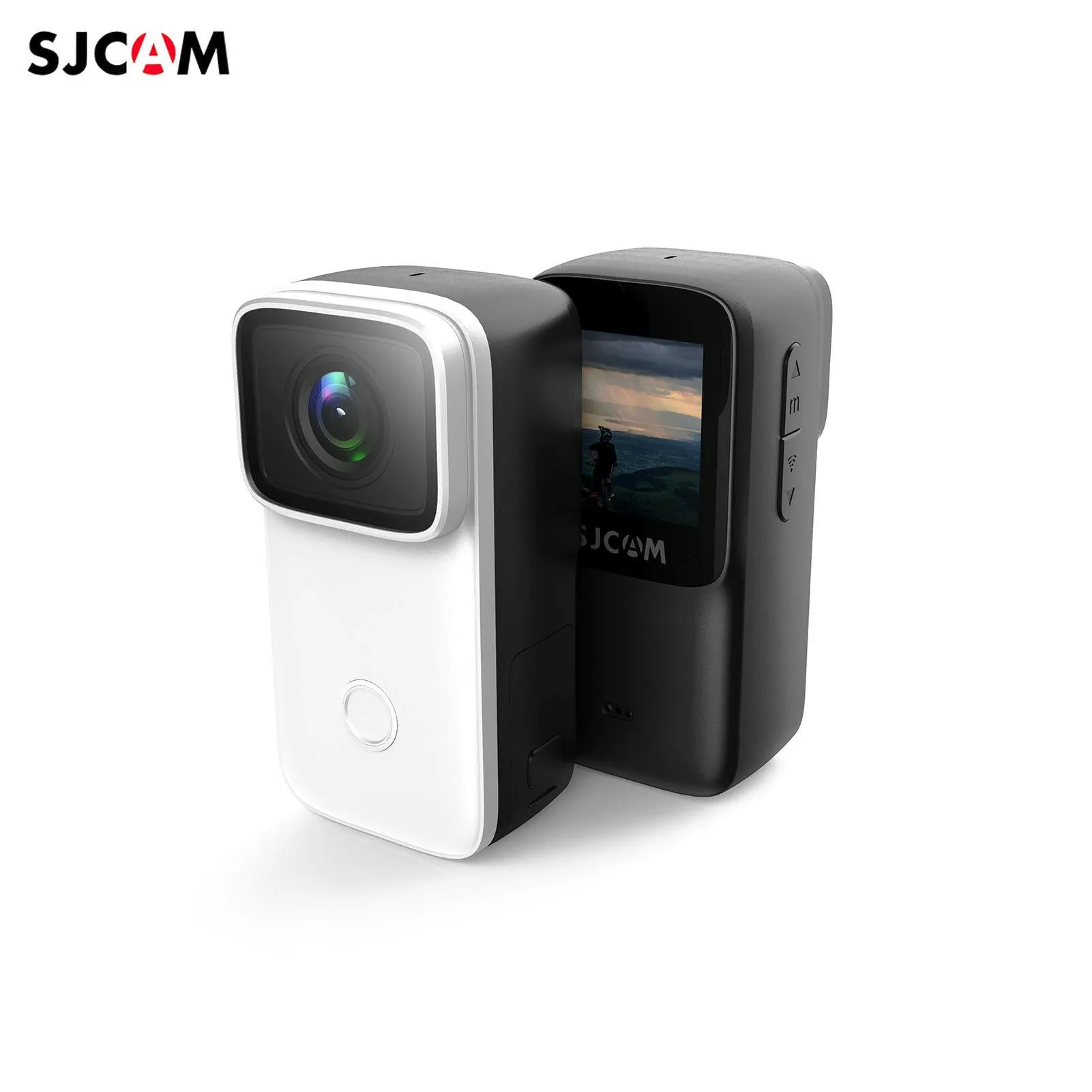 SJCAM C200 4K Mini WiFi Action Camera with 1.28 Inch IPS Screen 5M Body Waterproof 6-Axis Anti-Shake Supports Face Recognition Night Vision Built-in Rechargeable Battery