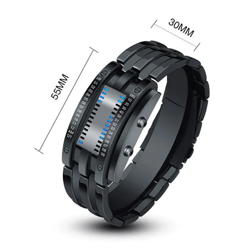 SKMEI 0926 Innovative LED Binary Watch for Men w/ 50m Waterproof