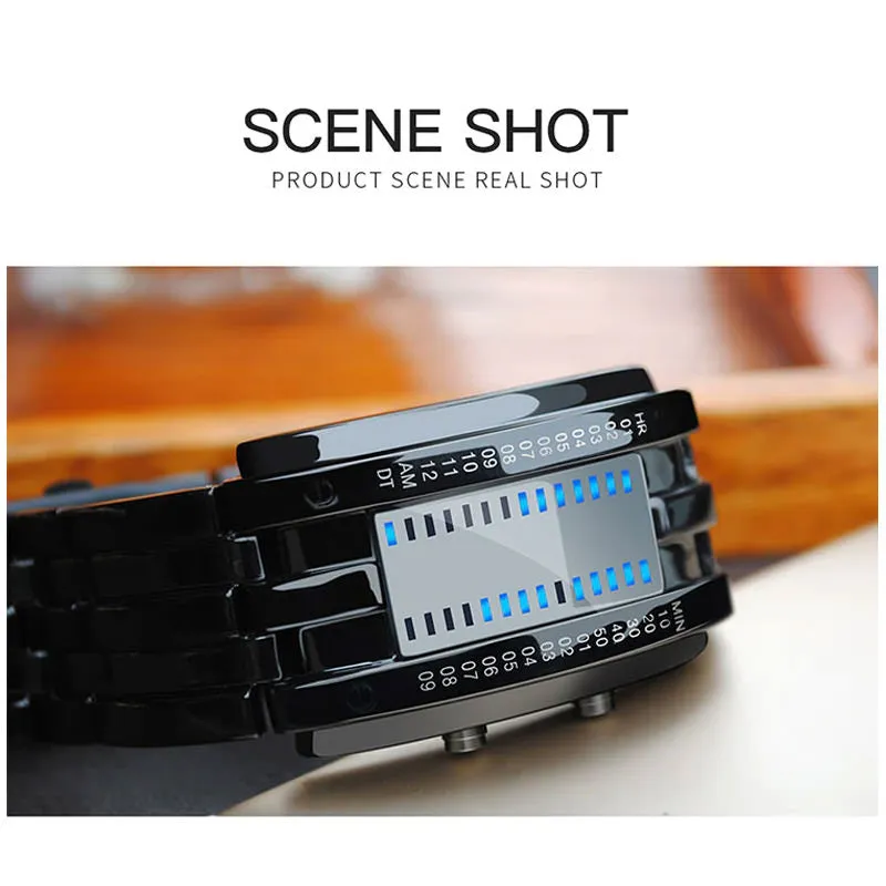 SKMEI 0926 Innovative LED Binary Watch for Men w/ 50m Waterproof