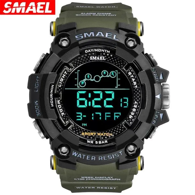 SMAEL Army LED Sports Watch: Military Style Digital Timepiece for Active Men