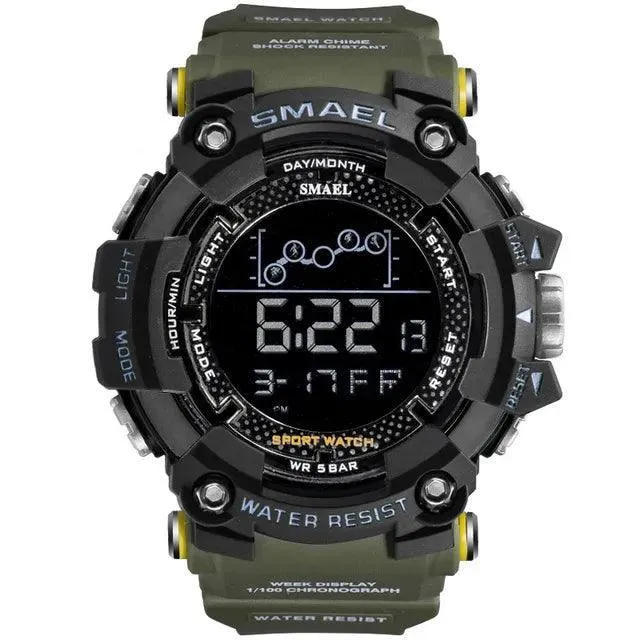 SMAEL Army LED Sports Watch: Military Style Digital Timepiece for Active Men