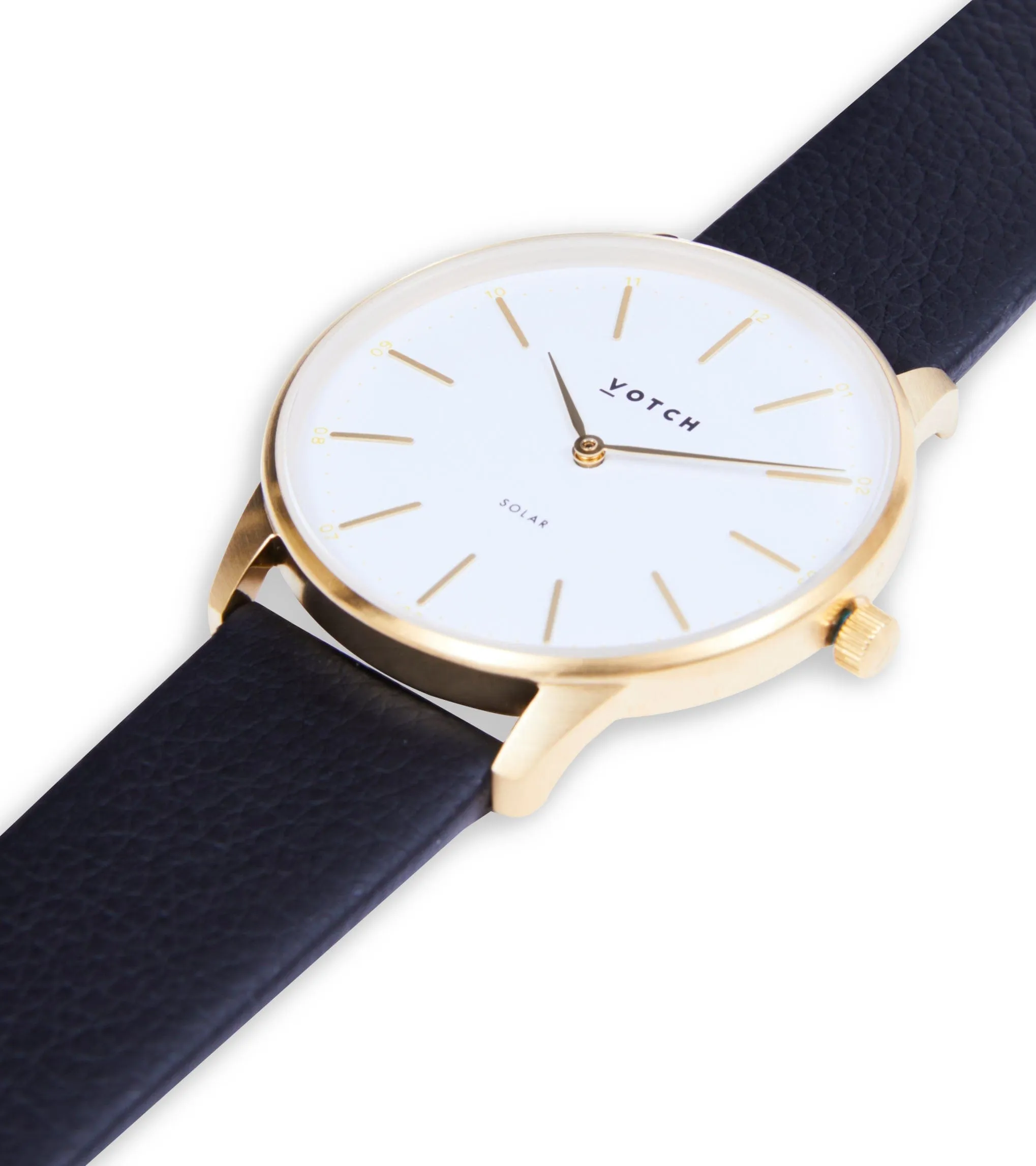 Solar Classic Appleskin Vegan Leather Watch | Gold & Black