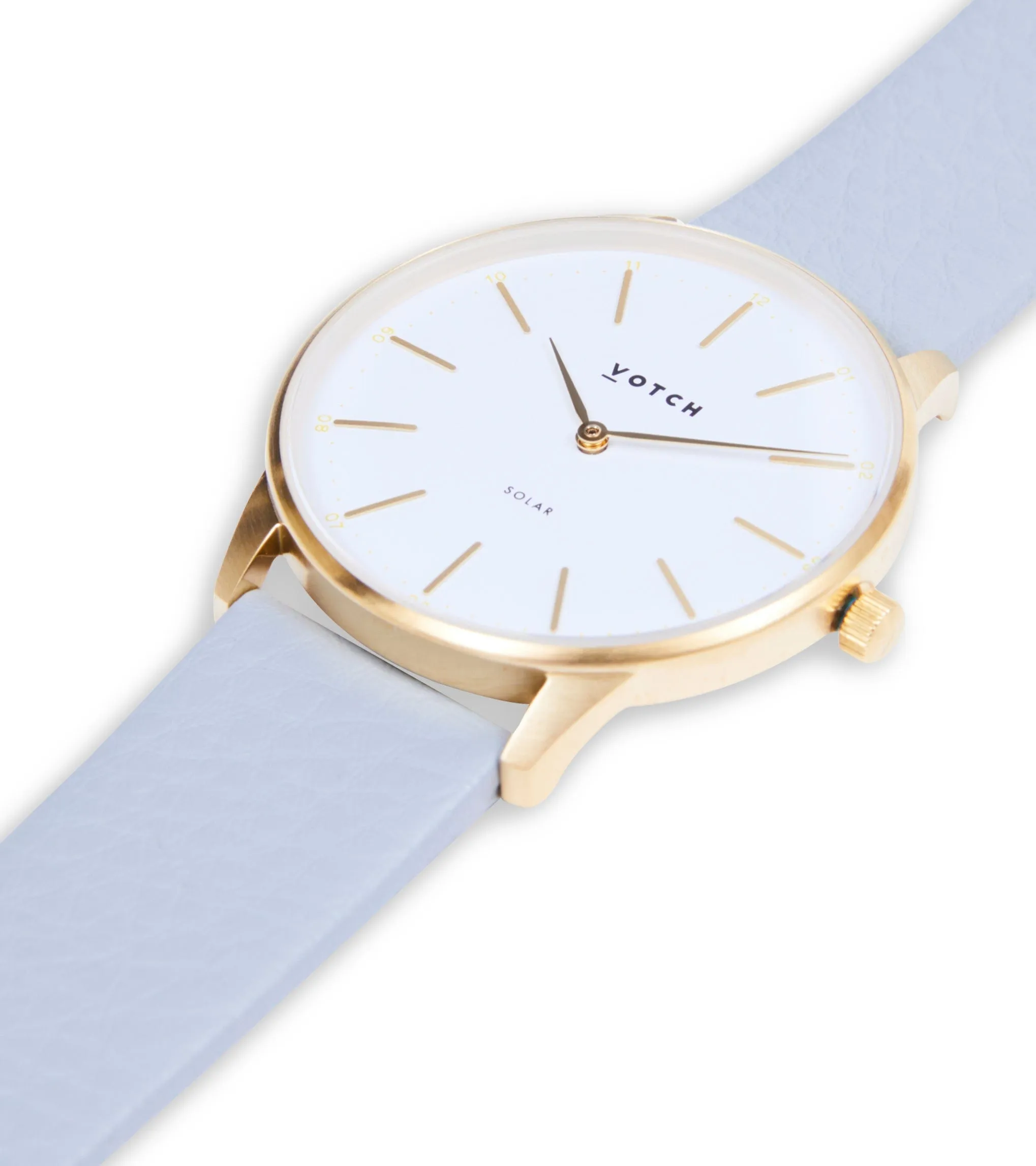 Solar Classic Appleskin Vegan Leather Watch | Gold & Dove Grey