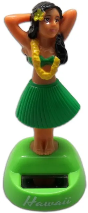 Solar Powered Hula Dancer Dashboard Doll, 4.25"