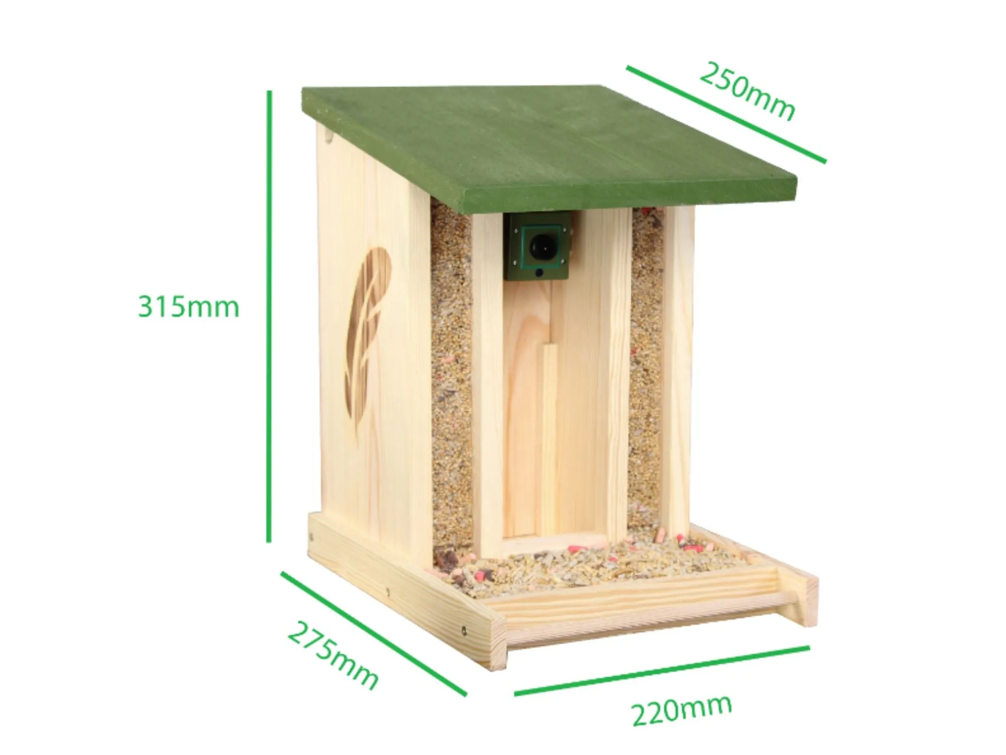 Solar Powered WiFi Camera Wooden Bird Feeder Kit