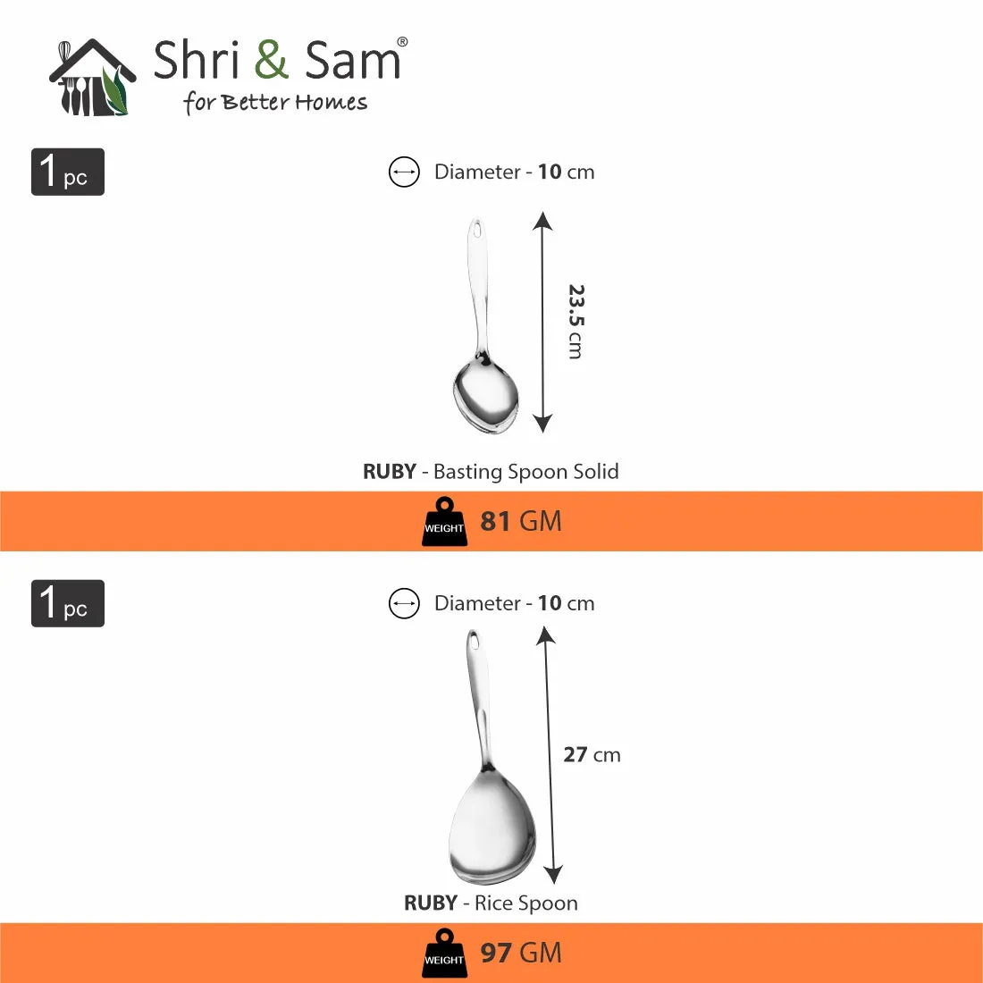 Stainless Steel Serving Tool Series Ruby