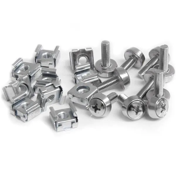 Startech.Com M5 Mounting Screws And Cage Nuts For Server Rack Cabinet - Pack Of 50 Server Rack Screws (Cabscrewm5) - Rac