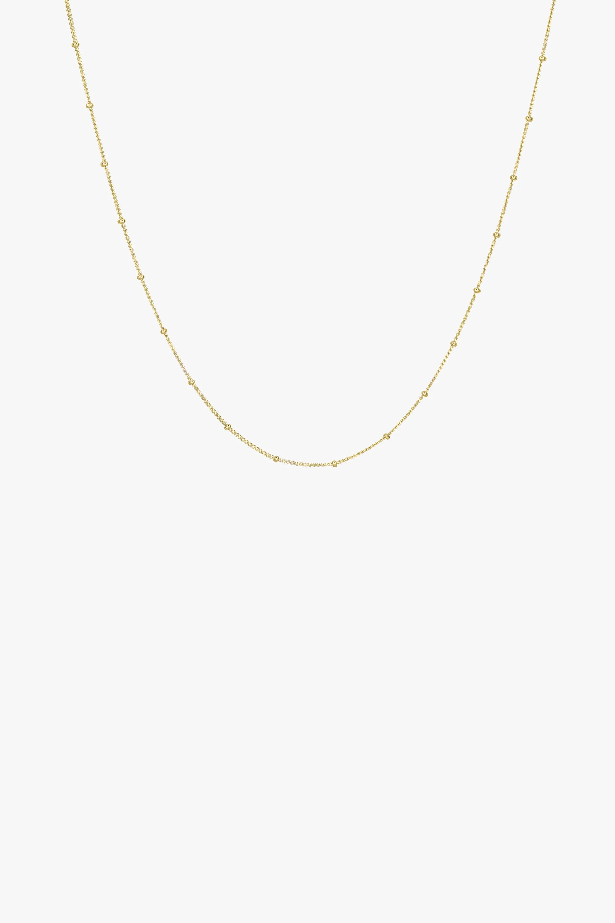 Stud chain necklace gold plated (45cm & 55cm)