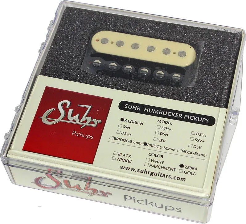 Suhr Aldrich Bridge Pickup, Zebra, 50mm