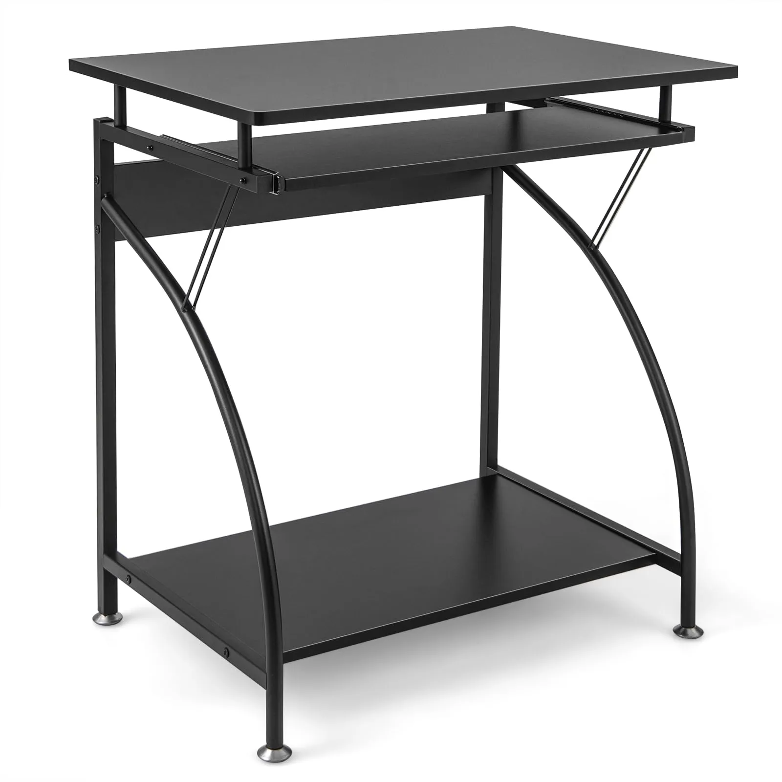 TANGKULA Small Computer Desk with Pull Out Keyboard Tray