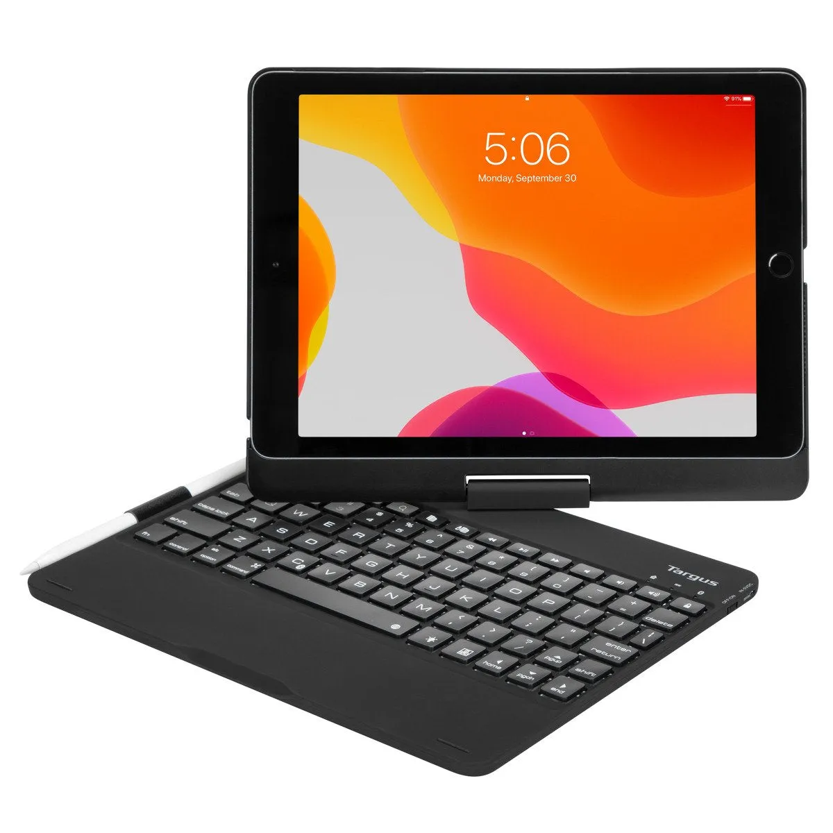 Targus Versatype - Keyboard And Folio Case - Backlit - Wireless - Bluetooth 5.1 - Qwertz - German - Black Keyboard, Blac