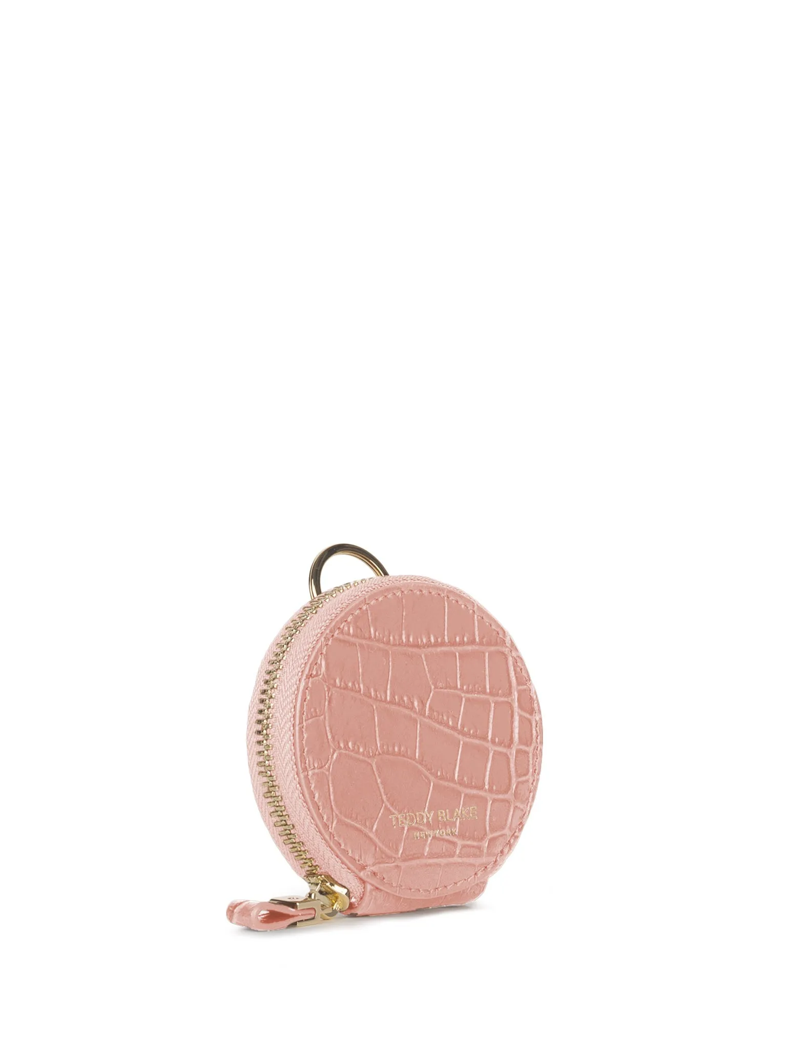 TB Coin Case Croco - Nude Pink