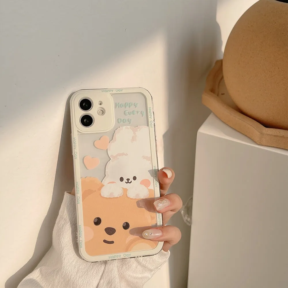 Teddy & Bunny Friends iPhone Case