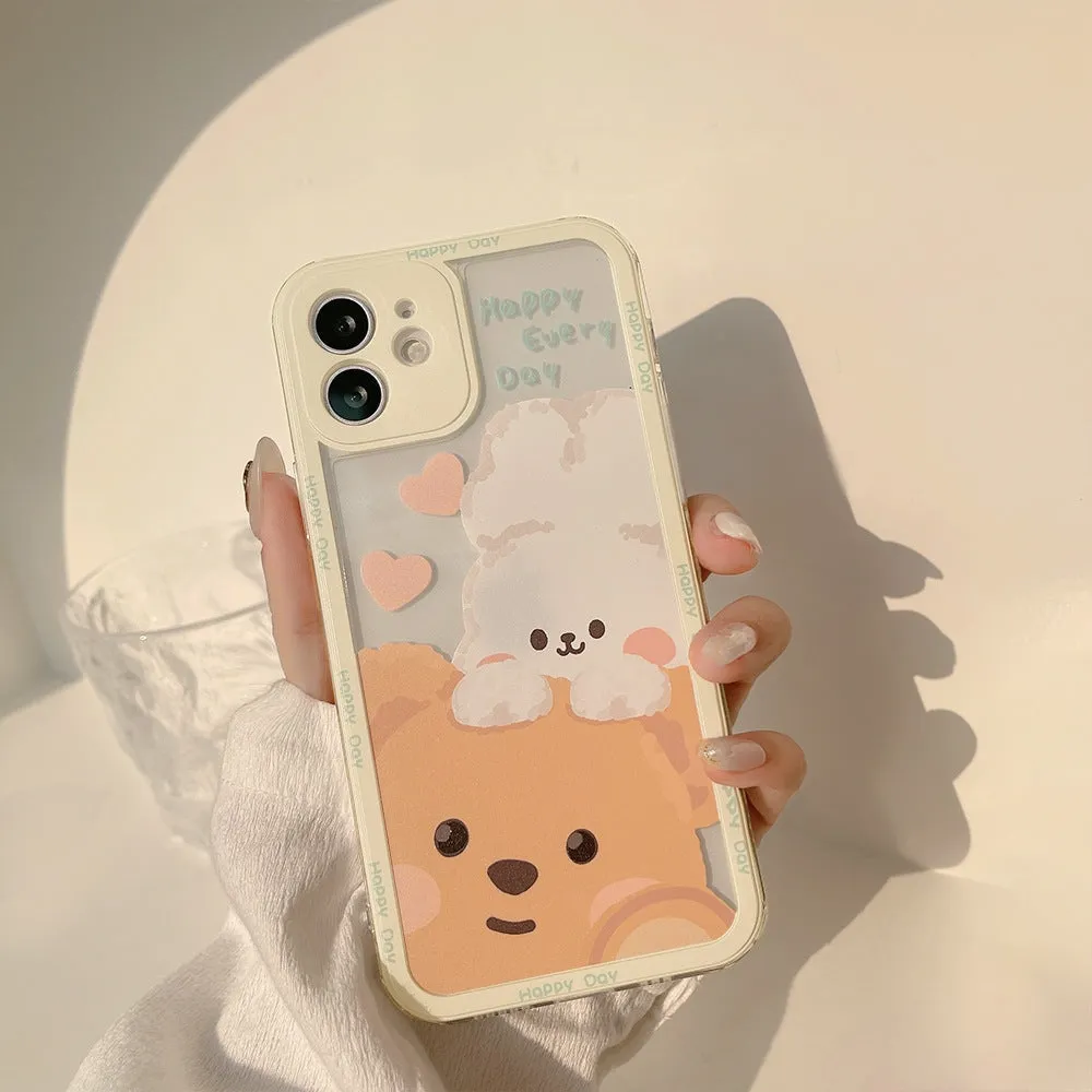 Teddy & Bunny Friends iPhone Case