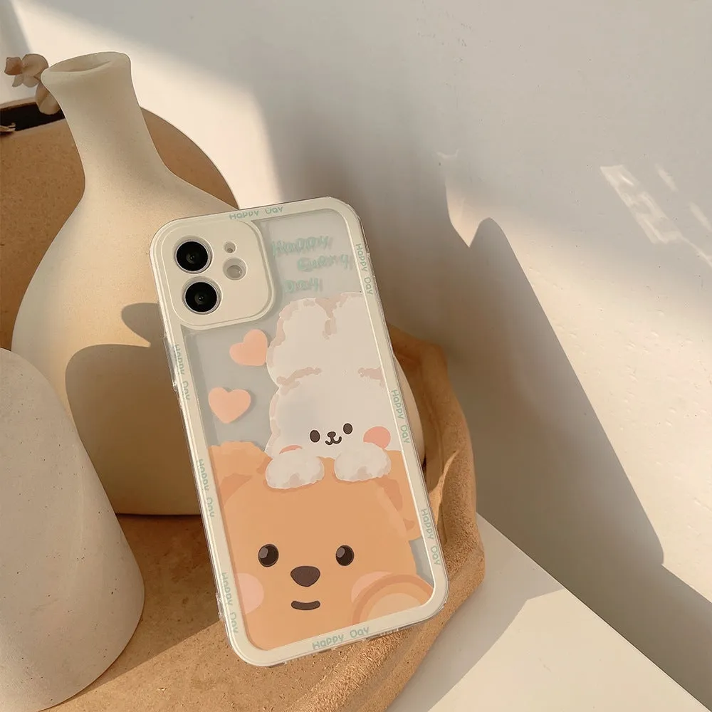 Teddy & Bunny Friends iPhone Case