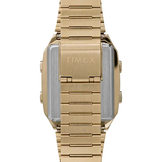 Timex Q LCA Reissue Digital 33mm Gold