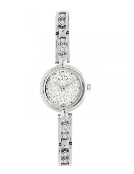 Titan Analog Silver Dial Women's Watch NH2444SM05