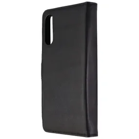 Uunique London Genuine Leather Folio Case for Samsung Galaxy A50 - Black