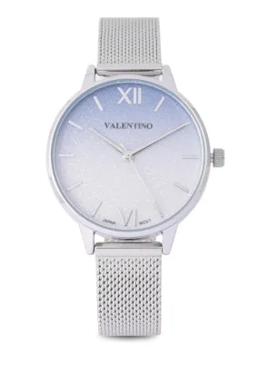 Valentino 20122341-SIL-BLUE DIAL Stainless Steel Strap  Analog Watch for Women