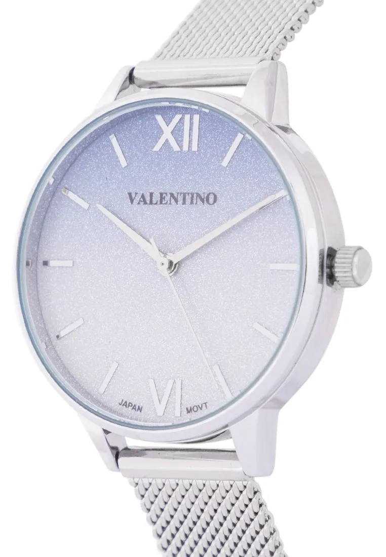 Valentino 20122341-SIL-BLUE DIAL Stainless Steel Strap  Analog Watch for Women