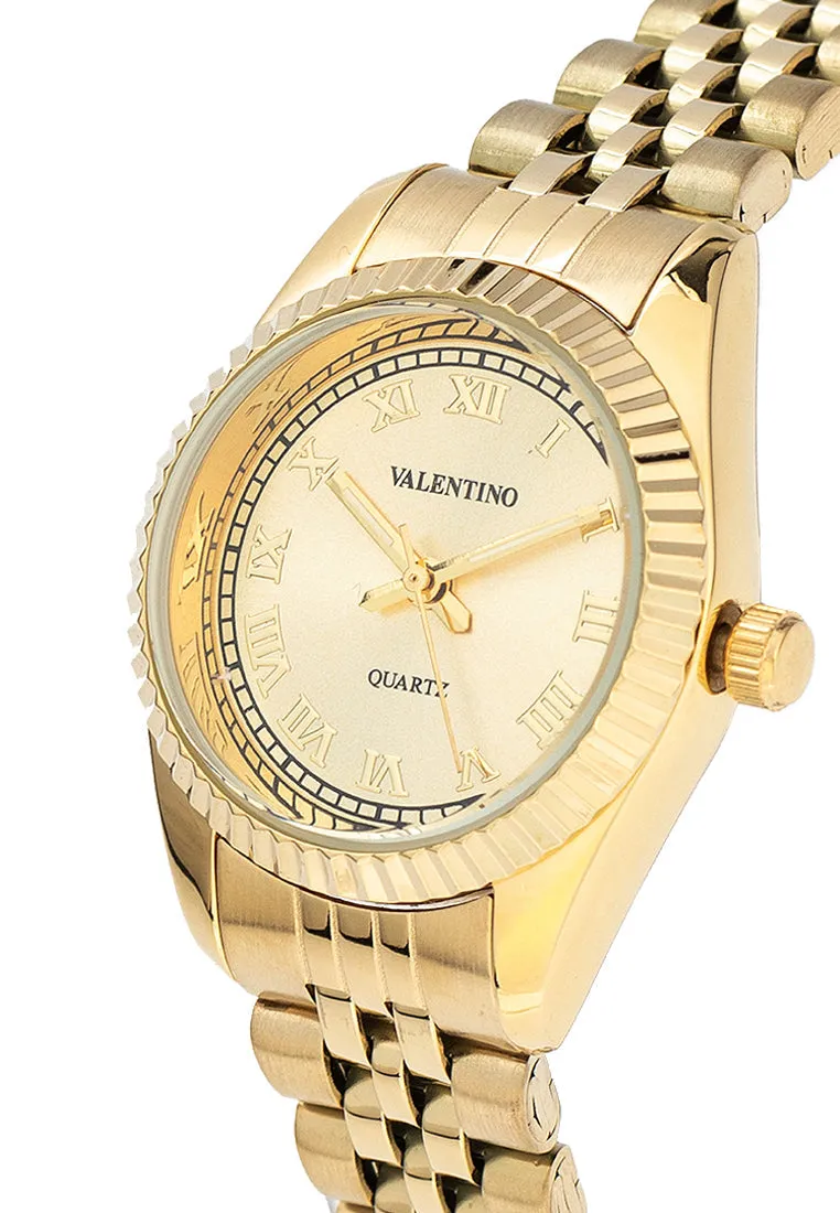 Valentino 20122403-GOLD - GOLD DIAL Stainless Steel Strap Analog Watch for Women