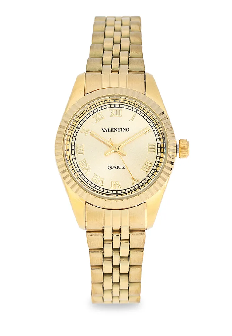 Valentino 20122403-GOLD - GOLD DIAL Stainless Steel Strap Analog Watch for Women