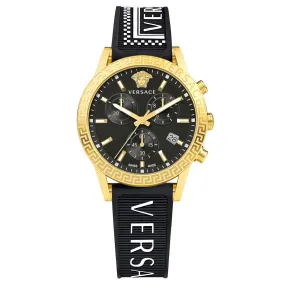 Versace Ladies Watch Sport Tech 40mm Black Gold VEKB00422