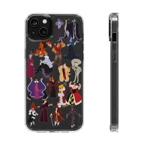 Villains Clear Phone Case! Inspired Hand drawn Unique Gift