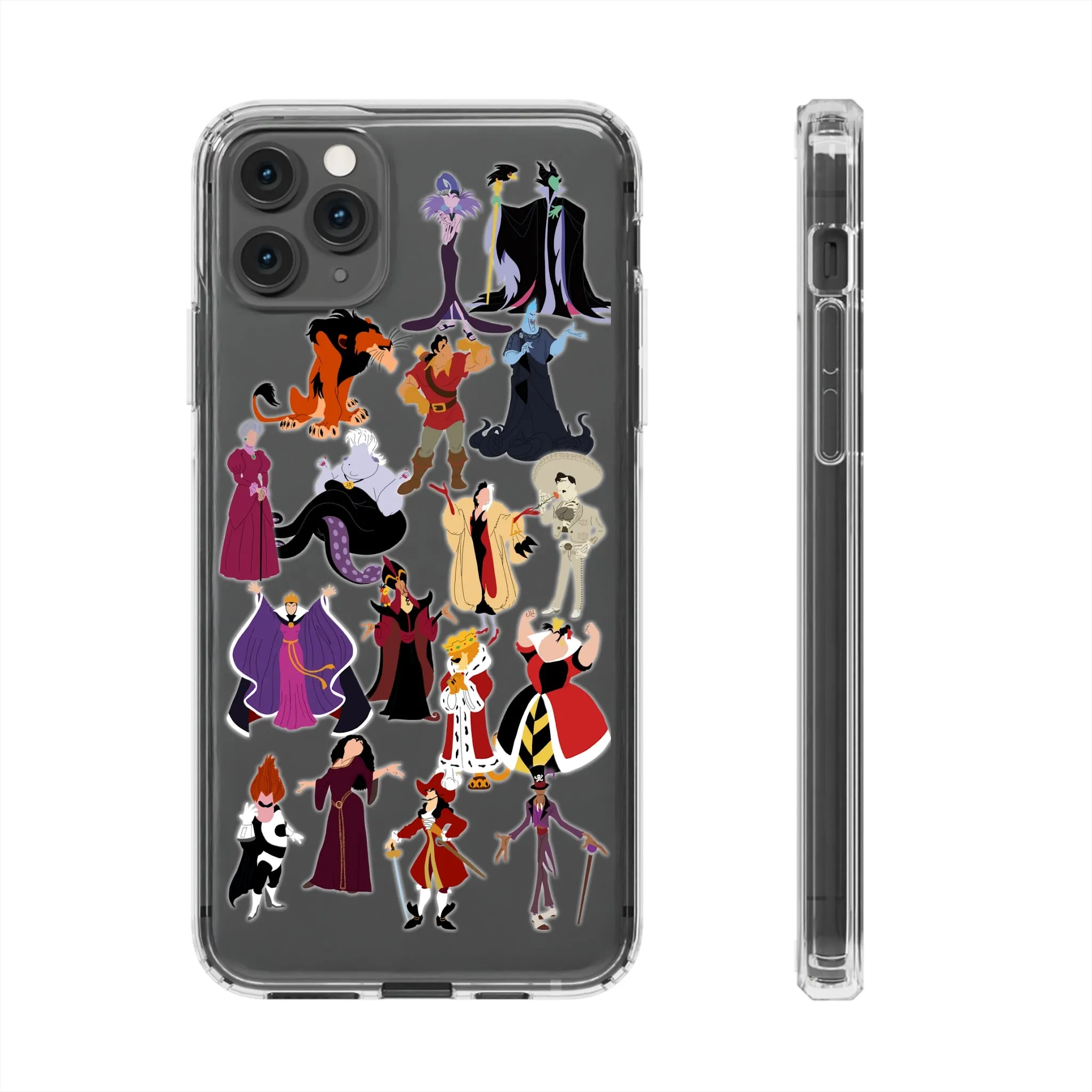 Villains Clear Phone Case! Inspired Hand drawn Unique Gift